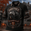 Ghostface Scream Night Polo Shirt Woodsboro Horror Legacy Scream Movie Merch Halloween Gifts - Merchluma