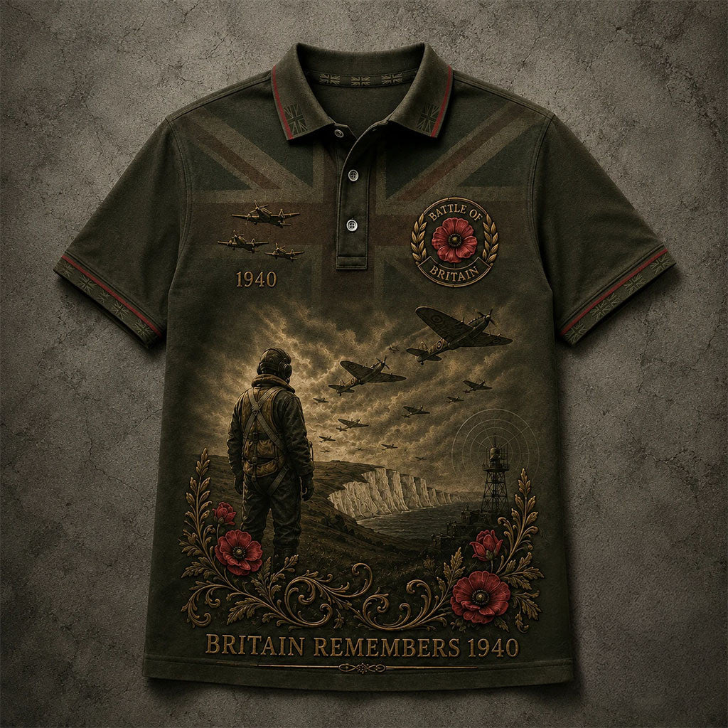 British Royal Air Force Battle Of Britain 1940 Remembrance Polo Shirt Britain Day Gifts - Merchluma