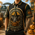 Oakland Athletics Merch Halloween 2026 Trick Or Treat Swing For The Feet Polo Shirt Men's - Merchluma
