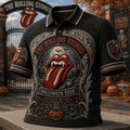 The Rolling Stones Halloween Tour Polo Shirt Midnight Mayhem The Rolling Stones Merch Gifts - Merchluma