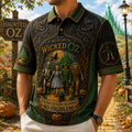 Wicked Oz Merch Halloween 2026 No Brains No Heart No Courage No Problem Polo Shirt Him Gifts - Merchluma