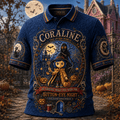 Coraline The Other World Polo Shirt Be Careful What You Wish For Coraline Merch Halloween Gifts - Merchluma