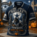 Dallas Cowboys Merch Halloween Polo Shirt Haunt The Stars 2026 Cowboys Merch Football Fan Gift - Merchluma