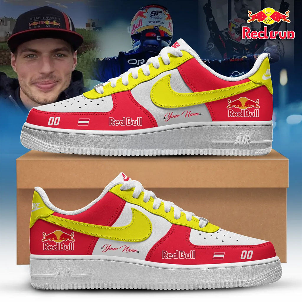 Custom Red Bull F1 Racing Sneakers Birthday Gift For Husband Racing Lovers - Merchluma