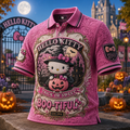Hello Kitty Halloween Merch Trick Or Sweet Polo Shirt Boo-Tiful Clothing Cute Halloween Gifts - Merchluma