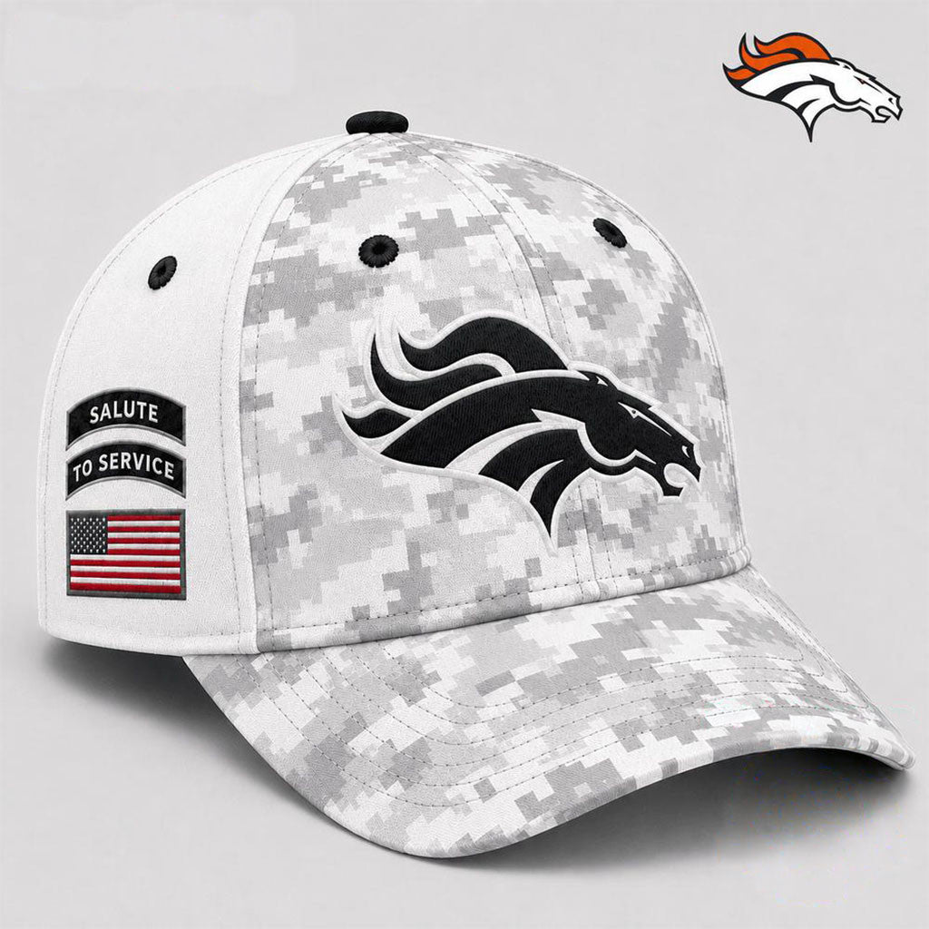 Denver Broncos 2026 Salute to Service Digital Camo Hat Embroidered Broncos Merch Fan Gifts - Merchluma