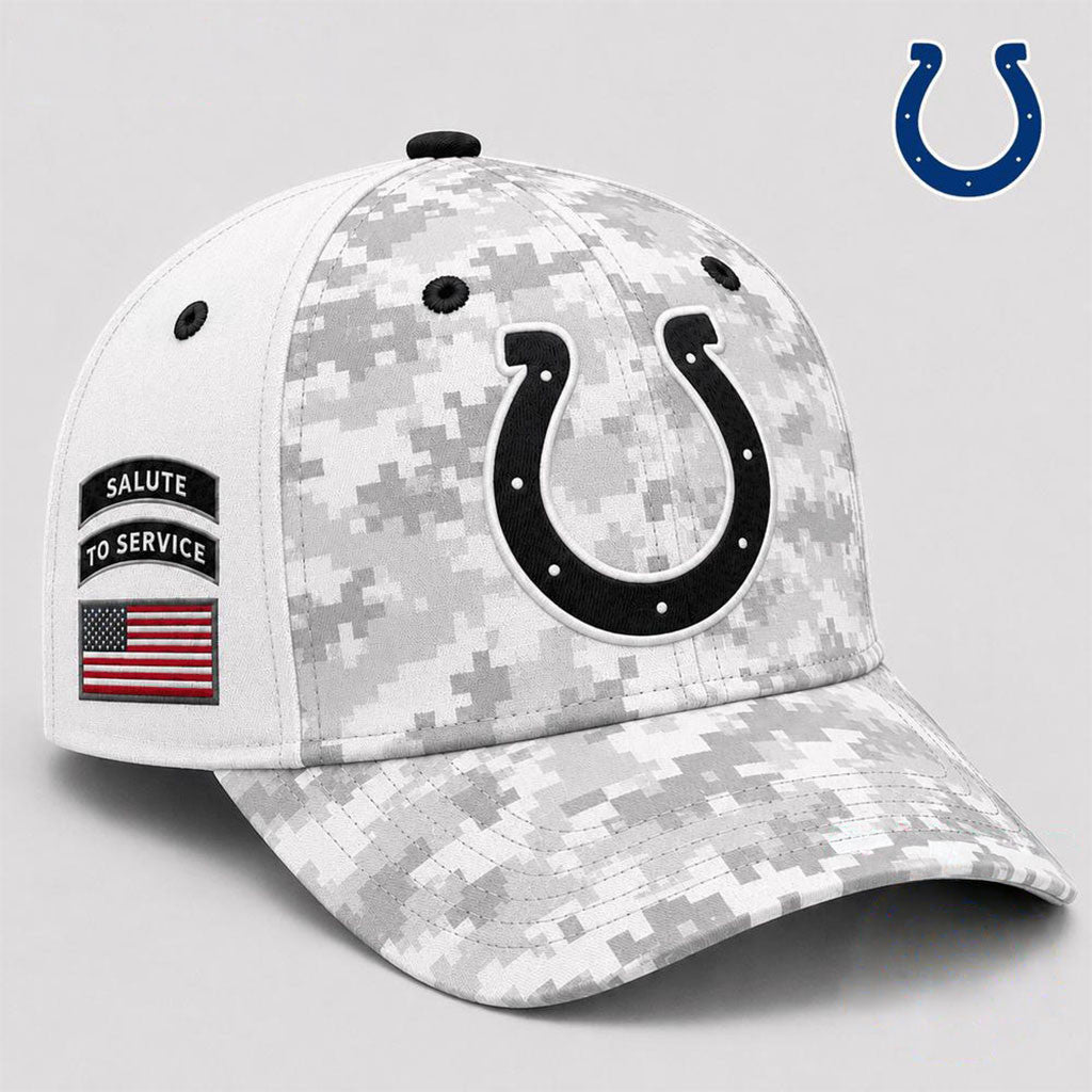 Indianapolis Colts 2026 Salute to Service Digital Camo Hat Embroidered Colts Merch Father Gifts - Merchluma