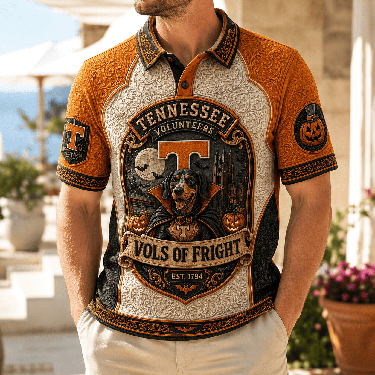 Tennessee Volunteers Merch Halloween 2026 Vols Or Fright Polo Shirt Halloween Present Ideas - Merchluma