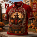 Nebraska Cornhuskers Merch Halloween 2026 Husker-O-Ween Polo Shirt Gift For Football Lovers - Merchluma