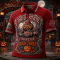 Ohio State Buckeyes Merch Halloween 2026 Buck-Tober Polo Shirt Unique Gifts For Football Fans - Merchluma