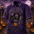 Selena Quintanilla Halloween Merch Como La Flor I Bloom Even In The Dark Polo Shirt Fan Gear - Merchluma