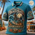 The Beach Boys Halloween Merch Surfin Through The Fright Polo Shirt Spooky Gift For Band Fans - Merchluma
