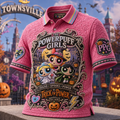 The Powerpuff Girls Halloween Merch Trick Or Power Polo Shirt Cute Halloween Gifts - Merchluma