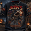 Jaws Merch Halloween T-Shirt Bigger Screams Shirt Gift For Horror Movie Fans - Merchluma