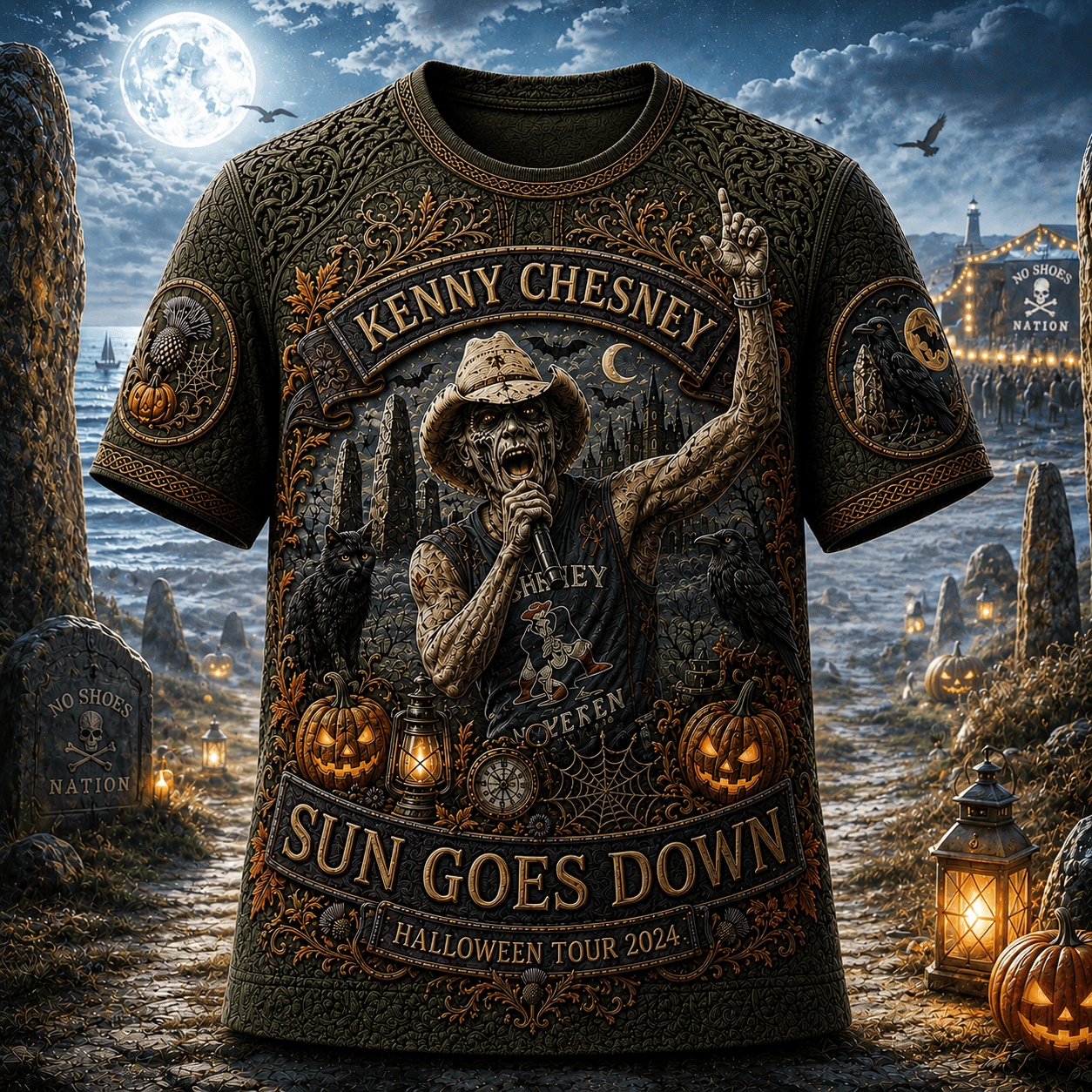 Kenny Chesney Halloween Tour T-Shirt Sun Goes Down Shirt Kenny Chesney Merch Fan Gifts - Merchluma