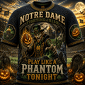 Notre Dame Fighting Irish Merch Halloween T-Shirt Play Like A Phantom Tonight Shirt Fan Gear - Merchluma