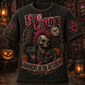 Sex Pistols Merch Halloween Inspired T-Shirt Anarchy In The Afterlife Shirt Rock Band Merch - Merchluma