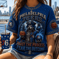 Philadelphia 76ers Halloween T-Shirt Trust The Process Fear The Outcome Shirt 76ers Merch - Merchluma