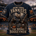 New York Yankees Halloween Themed T-Shirt The Bronx Boogeymen Shirt Yankees Merch Fan Gifts - Merchluma