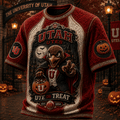 Utah Utes Halloween Merch Ute Or Treat T-Shirt Halloween Themed Presents For Husband - Merchluma