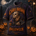 Chris Brown Merch 2026 No Love In The Halloween T-Shirt Breezy Till Death Shirt Spooky Gifts - Merchluma