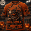 Baltimore Orioles Halloween Merch Orioles Magic Feel The Haunting Shirt Baseball Fan Gifts - Merchluma
