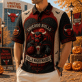 Chicago Bulls Merch Halloween 2026 Bulls Nightmares Never Sleep Polo Shirt Basketball Fan Gifts - Merchluma