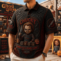 Chucky Wanna Play A Deadly Game Polo Shirt Chucky Merch Best Gift For Horror Movie Fan - Merchluma