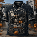 New York Yankees Halloween Merch Bronx Bombers After Dark Polo Shirt Baseball Fan Gear - Merchluma