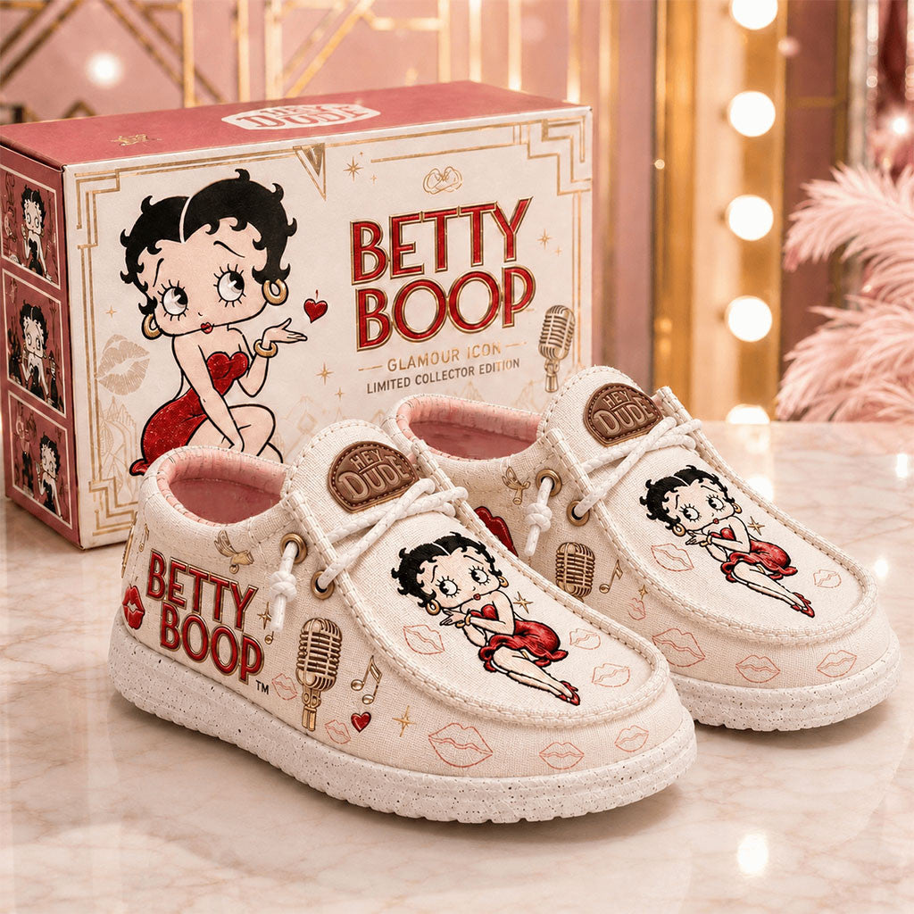 Betty Boop 2026 Glamour Icon Hey Dude Shoes Betty Boop Merch Best Gifts For Mom - Merchluma
