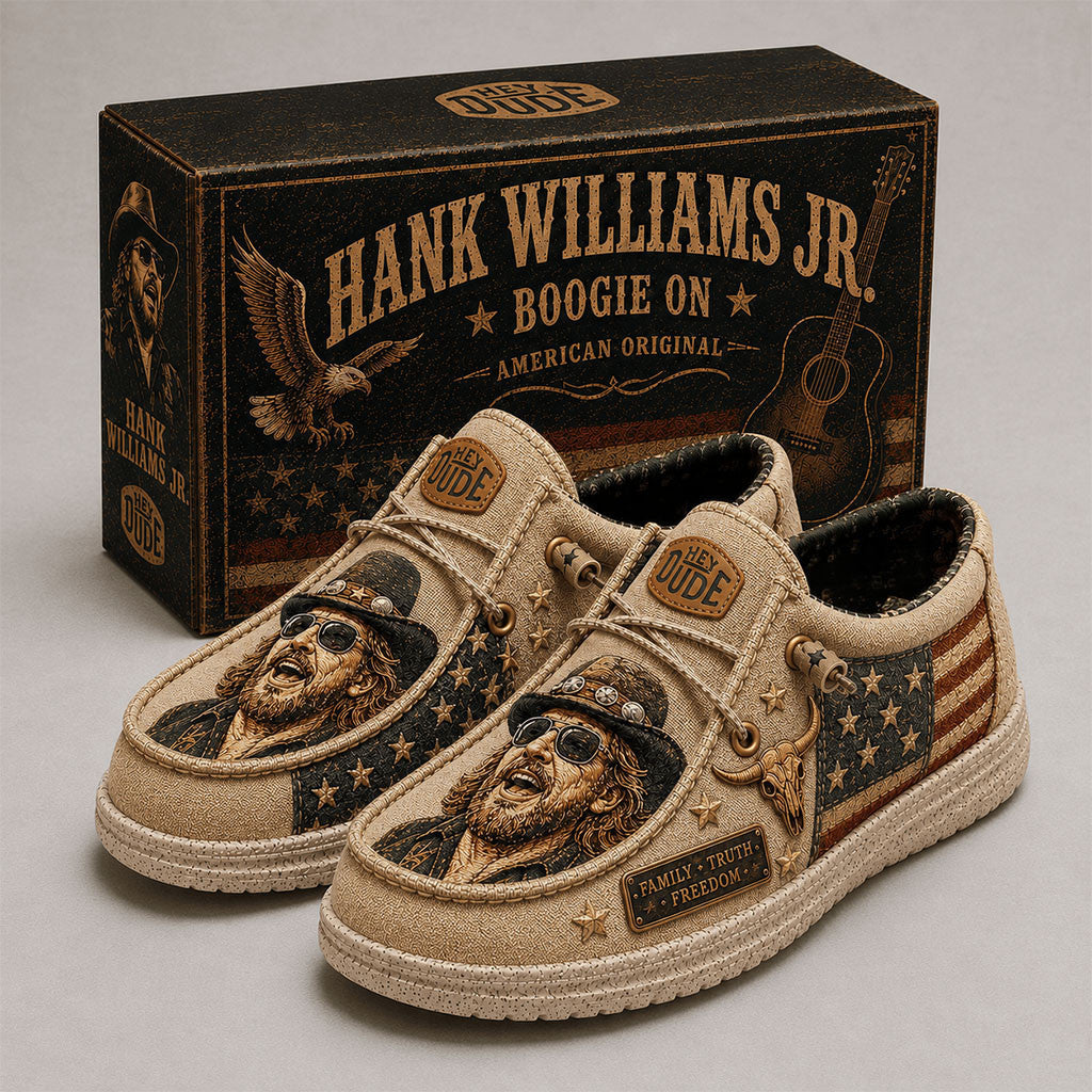 Hank Williams Jr Family Truth Freedom Hey Dude Shoes Hank Williams Jr Merch Gift For Dad - Merchluma