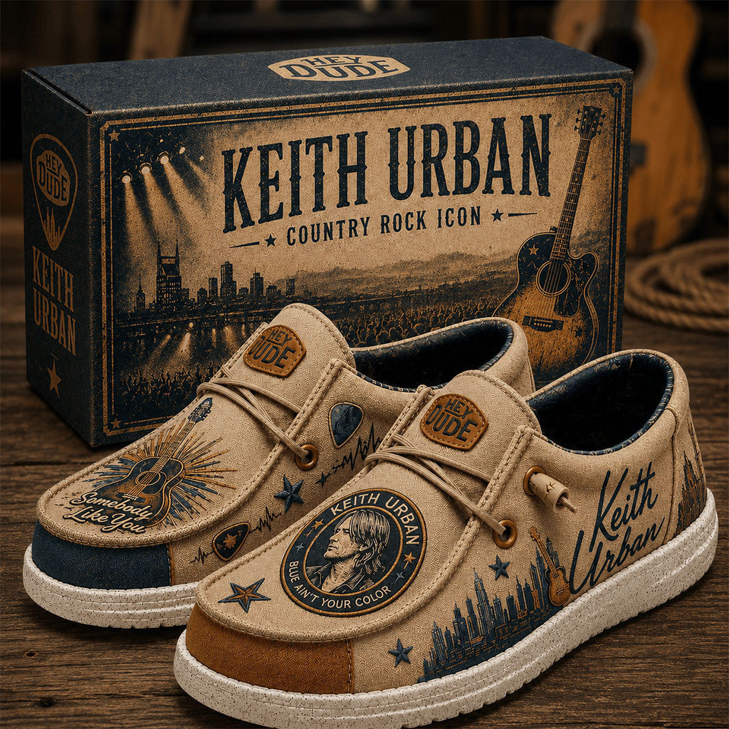 Keith Urban Country Rock Icon Hey Dude Shoes 2026 Keith Urban Merch Gifts For Music Fans - Merchluma