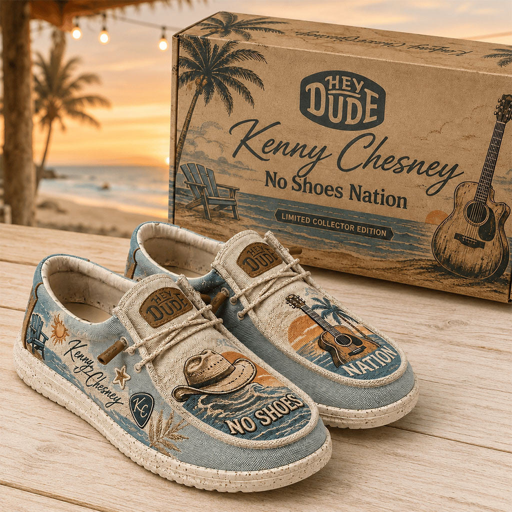 Kenny Chesney No Shoes Nation Hey Dude Shoes 2026 Kenny Chesney Merch Gift For Country Fans - Merchluma