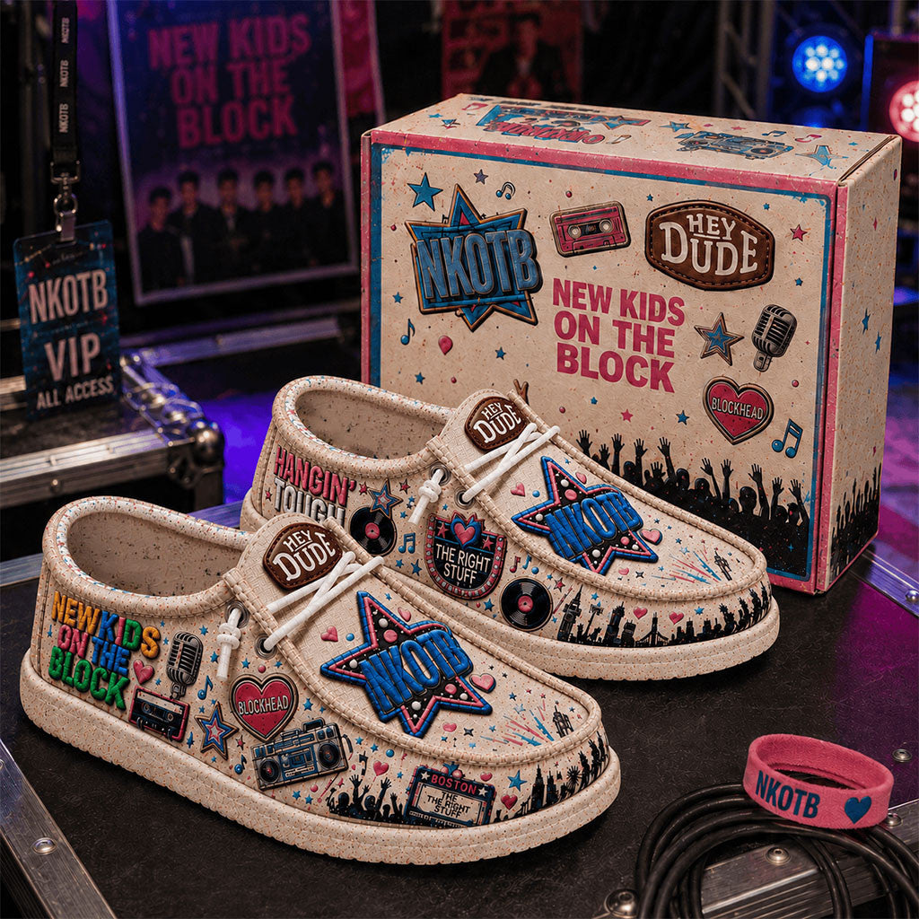 New Kids On The Block 2026 Hangin Tough Hey Dude Shoes NKOTB Merch Best Gifts For Music Lovers - Merchluma