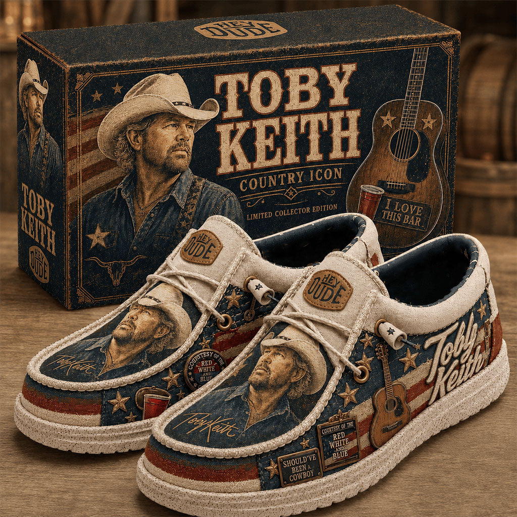 Toby Keith Country Icon 2026 Hey Dude Shoes Toby Keith Merch Cool Gifts For Music Lovers - Merchluma