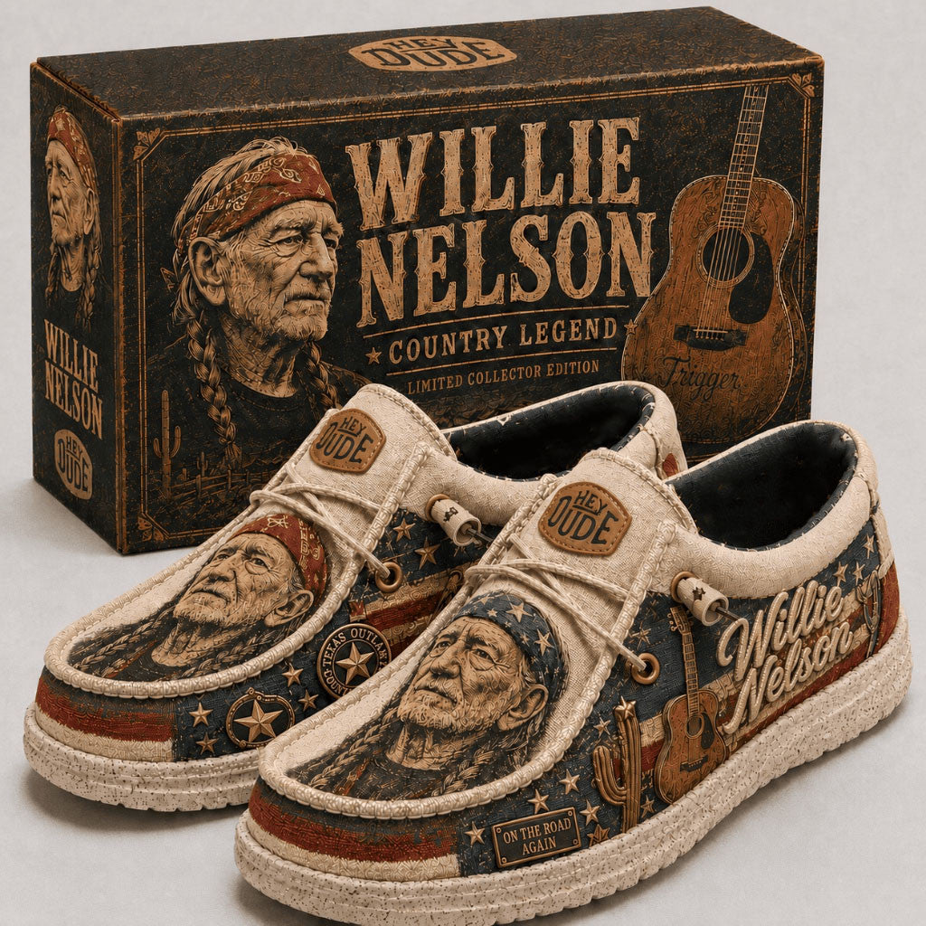 Willie Nelson Country Legend Hey Dude Shoes 2026 Willie Nelson Merch Present For Fathers - Merchluma