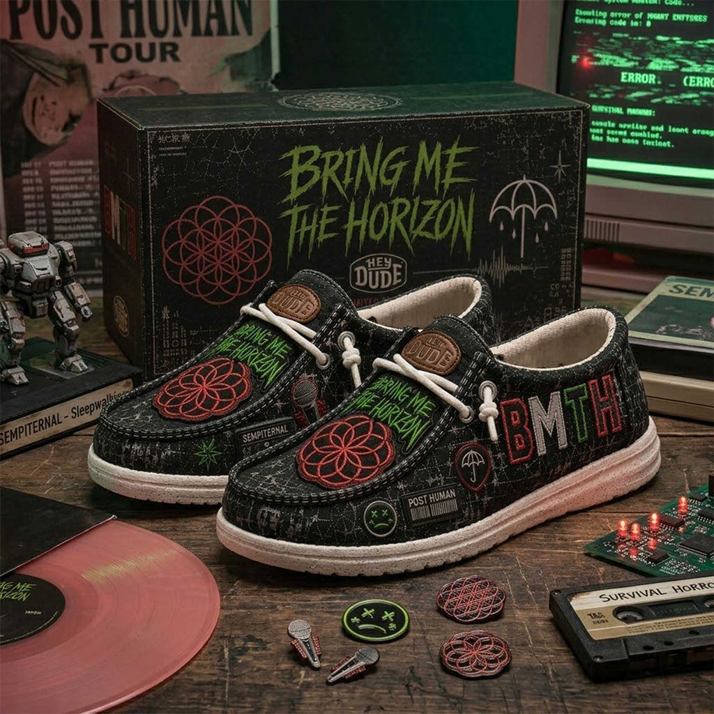 Bring Me The Horizon Hey Dude Shoes 2026 BMTH Merch Present For Rock Band Fans - Merchluma
