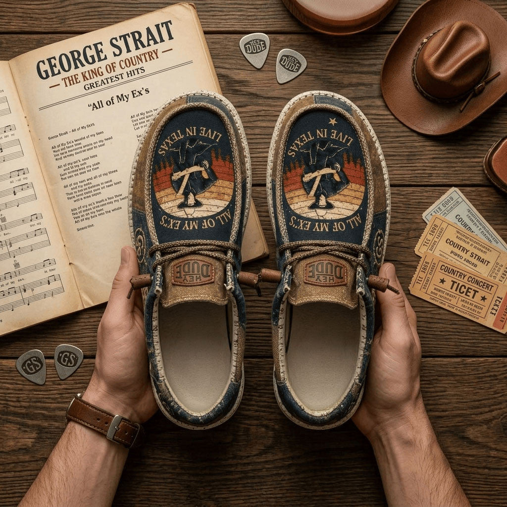 George Strait 2026 All Of My Ex's Hey Dude Shoes George Strait Merch Gift For Country Fans - Merchluma