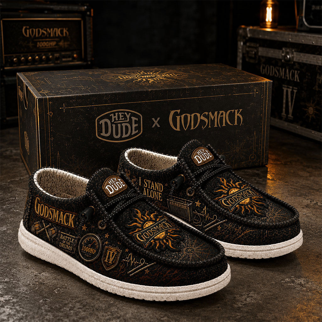 Godsmack Hey Dude Shoes Heavy Metal Rock Band Loafer Shoes Godsmack Merch Gift For Fans - Merchluma