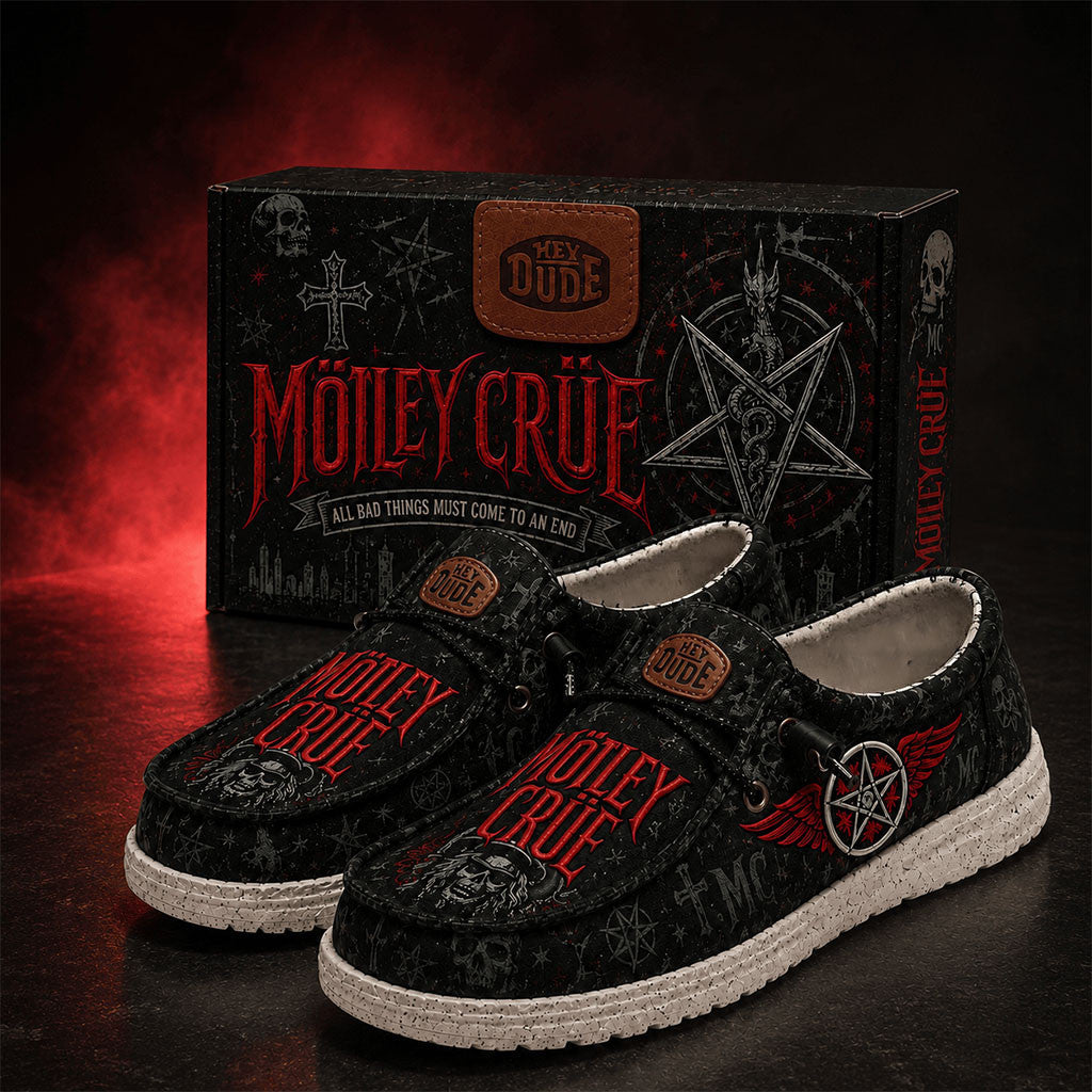 Motley Crue Hey Dude Shoes 2026 Heavy Metal Band Motley Crue Merch Gift For Brothers - Merchluma