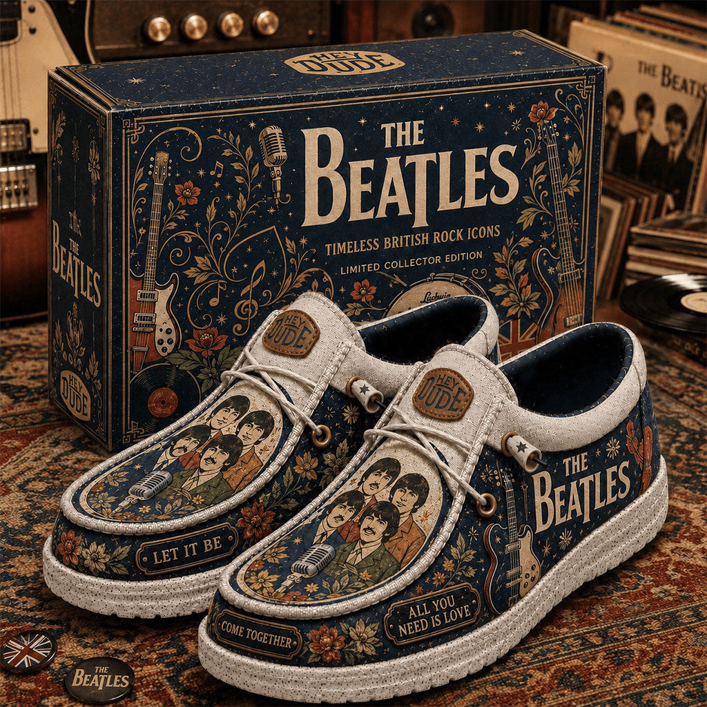 The Beatles Timeless British Rock Icons 2026 Hey Dude Shoes The Beatles Merch Gift For Band Fan - Merchluma