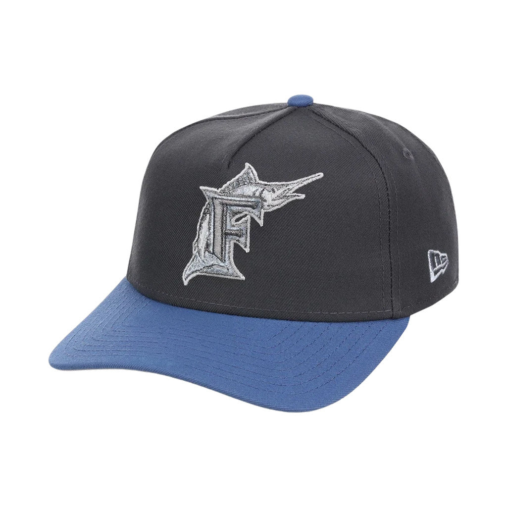 Lids Hat Drop Merch Miami Marlins Indigo Steel Hat Embroidered Marlins Merch Gifts For Husband - Merchluma