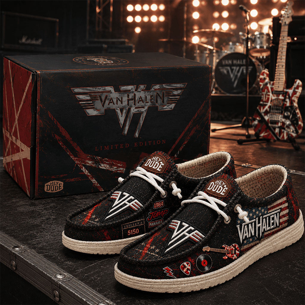 Van Halen Jump Hey Dude Shoes Van Halen Merch Presents For Rock Lovers - Merchluma