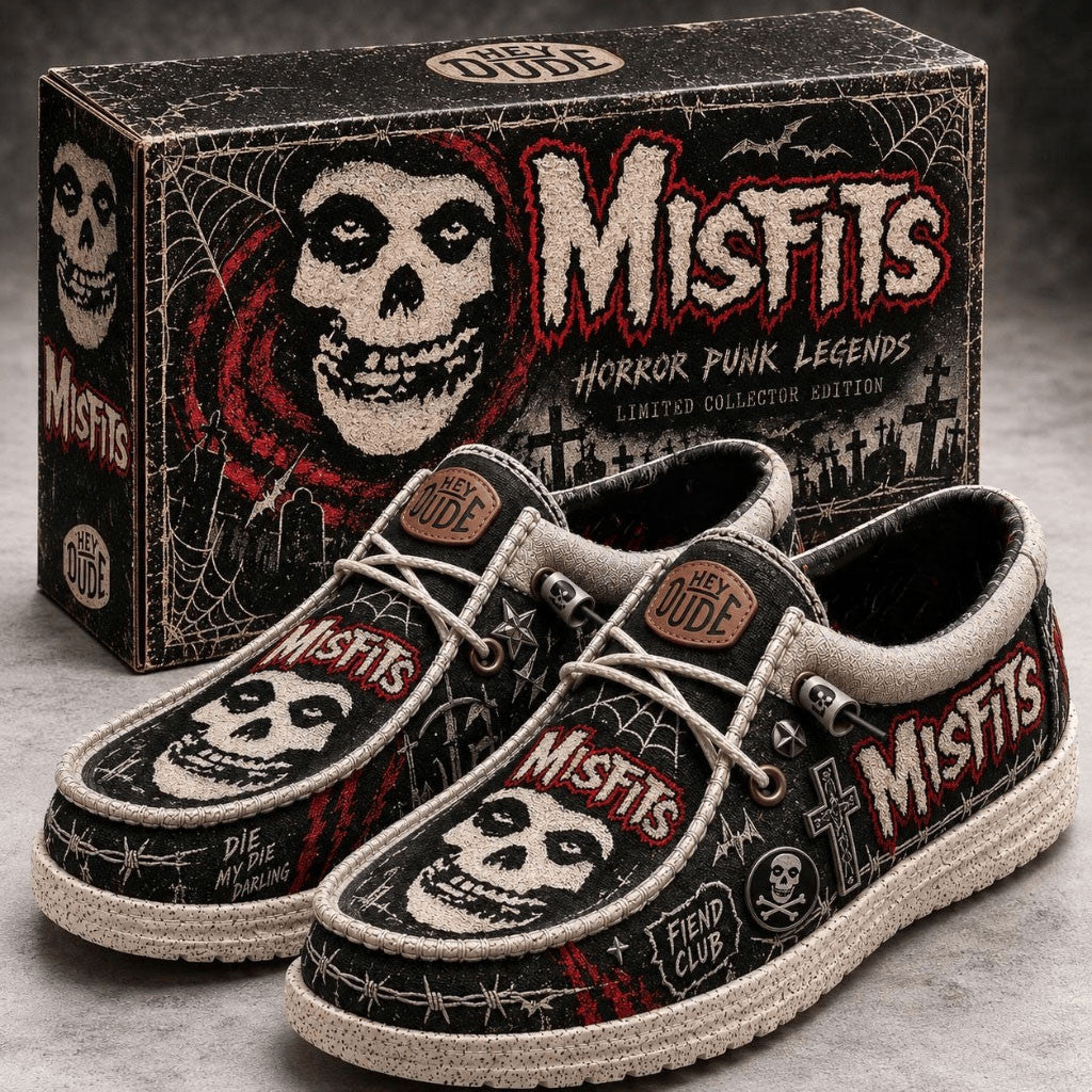 Misfits Horror Punk Legends Hey Dude Shoes 2026 Misfits Merch Present For Band Fans - Merchluma