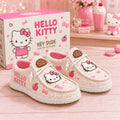 Hello Kitty Hey Dude Shoes Cute Sanrio Character Loafer Shoes Kawaii Gifts For Daughters - Merchluma