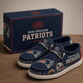 New England Patriots Hey Dude Shoes 2026 Football Fan Loafers NE Patriots Merch Gifts - Merchluma