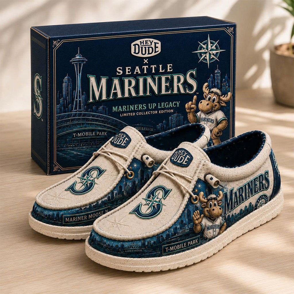 Seattle Mariners Up Legacy 2026 Hey Dude Shoes Seattle Mariners Merch Baseball Fan Gifts Ideas - Merchluma