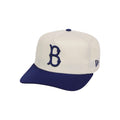 Lids Hat Drop Merch Brooklyn Dodgers Heritage Chrome Hat Royal And Natural Embroidered Cap - Merchluma