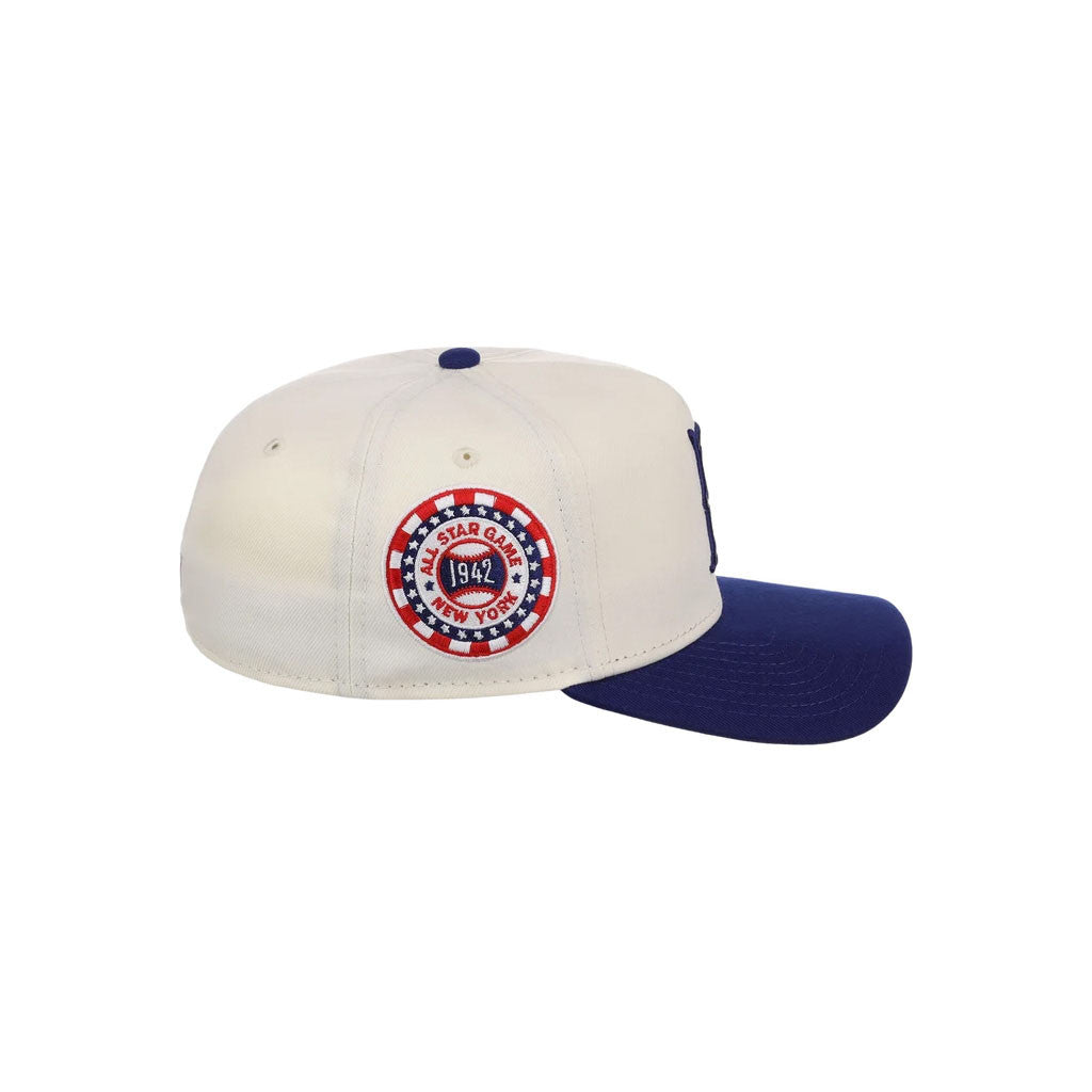 Lids Hat Drop Merch Brooklyn Dodgers Heritage Chrome Hat Royal And Natural Embroidered Cap - Merchluma