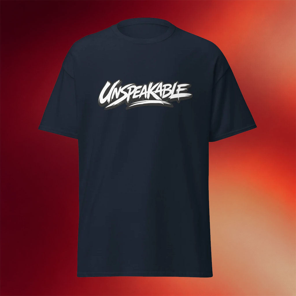 Unspeakable Merch 2026 Navy Unspeakable T-Shirt Birthday Presents For Boyfriend - Merchluma